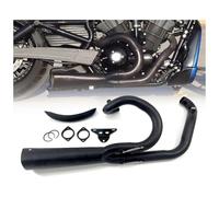 Middle Section Link Pipe For Davidson For Night Rod For V-Rod Muscle Luther 2003-2021 Exhaust Black 2 In 1 Muffler Motorcycle Accessories Motorcycle Exhaust(Black V-Rod 03-21)