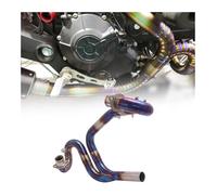Middle Section Mid Link Pipe For Ducati For Scrambler Icon 2015 2016 2017 2018 2019 2020 Accessories Motorcycle Exhaust Front Mid Pipe Titanium Alloy Slip On(B)