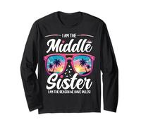 Middle Siblings Matching I Am Reason We Have Rules Long Sleeve T-Shirt