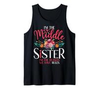 Middle Sister I’m The Reason We Have Rules Floral Butterfly Tank Top