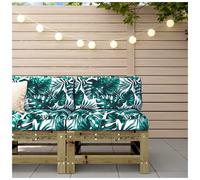 Middle Sofa Brown Solid Pine 63.5x57.5x60cm Modular Slatted Outdoor Terrace