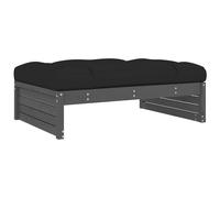 Middle Sofa Patio Footrest Sectional Sofa with Cushions Solid Wood Pine vidaXL