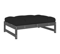 Middle Sofa Patio Footrest Sectional Sofa with Cushions Solid Wood Pine vidaXL