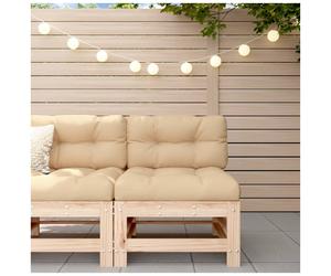 Middle Sofa Unit Brown Solid Pine 63.5x57.5x60cm Modular Outdoor Garden