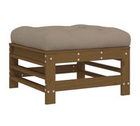 Middle Sofas Patio Wooden Sectional Sofa with Cushions Solid Wood Pine vidaXL