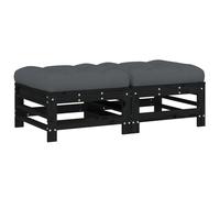 Middle Sofas Patio Wooden Sectional Sofa with Cushions Solid Wood Pine vidaXL