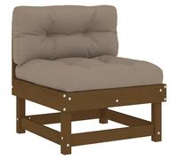 (natural douglas, middle sofa) vidaXL Middle Sofas Patio Wooden Sectional Sofa with Cushionss Solid Wood Pine