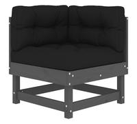 (natural douglas, corner sofa) vidaXL Middle Sofas Patio Wooden Sectional Sofa with Cushionss Solid Wood Pine