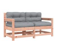 vidaXL Garden Chairs with Cushions 2 pcs Solid Wood Douglas, Brown