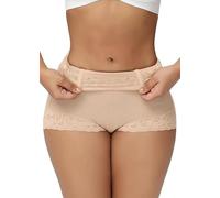Middle Waisted Shapewear for Women Tummy Control Body Shaper Panties Tucking Pant Shaping Slip Shorts Compression Underwear for Dresse Beige