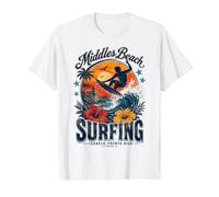 Middles Beach Surfing Isabela Puerto Rico Value Graphic T-Shirt, Men, White, L