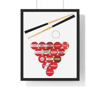 Middlesbrough Poster - Middlesbrough Print, Middlesbrough Retro, Middlesbrough Kits, Middlesbrough Snooker Balls (9 x 11 inches (Vertical))