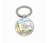 Middlesbrough Stadium Key Ring, Riverside Stadium Key Chain, Football Map Key Fob, Middlesbrough Ground Keyring, Middlesbrough Soccer Ground Map Key Ring, Middlesbrough Football Club Gift