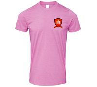 Middlesex County Shield Embroidered Men's T-Shirt - Mens T Shirt Your County Embroidery (UK, Alpha, L, Regular, Regular, Pink)