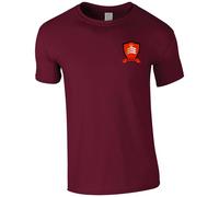Middlesex County Shield Embroidered Men's T-Shirt - Mens T Shirt Your County Embroidery (UK, Alpha, XXL, Regular, Regular, Maroon)