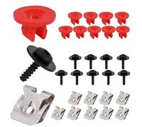 Middrivr 10 Sets T30 Engine Splash Shield Guard Undertray Cover Screws Bolt Nut Clip Kit, Screws Bolt Nut Clip Kit Fit for Ford Focus Fusion Escape Explorer C-Max Transit Connect Lincoln MKC
