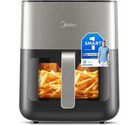 Mdiea 6L Air Fryer with Upper and Lower Double Tube Heating, LED Display