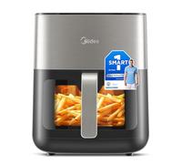 Mdiea 6L Air Fryer with Upper and Lower Double Tube Heating, LED Display