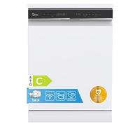 Midea Freestanding Dishwasher with 14 Place Settings, Wi-Fi Connected, 60 cm Width, 44dB Silence, Intensive Wash & Adjustable Basket, White-MDWEF1433D(W) [Energy Class C]