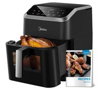 Midea Air Fryer with Window - 7L, 1600W, HeatXpress Rapid Air Technology, 90% Less Oil & Max Crisp, Energy Saving, 7-In-1 Presets, Non-Stick, Dishwasher Safe, Flexible Heating +1 Minute Button,MF-CY70