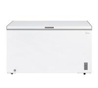 Midea Chest Freezer, 418 Litres, White, Fast Freeze, Adjustable Thermostat, Over-Temperature Alert, 3 Compartments, 85.3x141.6x75.0 cm