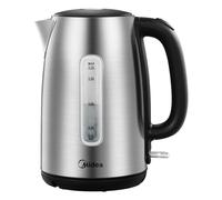 Midea Electric Kettle 3000W Fast Boil 1.7L Stainless Steel Kettle LED Indicator,Spring Lid,Removable Filter,Insulated Handle, Cordless Kettle with Water Level Indicator, Dry Burn Protection,BPA-Free