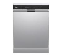 Midea MDWEF1433D(SS)-WG-UK Freestanding Full Size Dishwasher With Cutlery Tray, Stainless Steel, C Rated