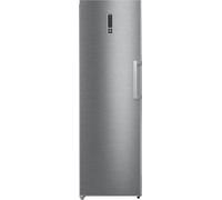 Midea MDRU385MTE46 60cm Wide 185cm Frost Free Upright Freezer, Brushed Steel, E Rated