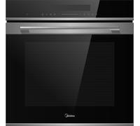 Midea MBO7NP30T0-SS Built In Electric Single Oven with Pyrolytic Cleaning - Stainless Steel - A Rated, Stainless Steel