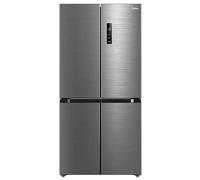 Midea MDRF632FIE46 474L Freestanding Multi-Door Fridge Freezer, Total No Frost, WiFi Smart App Control, PlasmaPure Fresh System, 305L Fridge, 169L Freezer, 83.3W x 65.3D x 177.5H cm, Stainless Steel