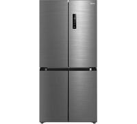 Midea MDRF632FIE46 474L Freestanding Multi-Door Fridge Freezer, Total No Frost, WiFi Smart App Control, PlasmaPure Fresh System, 305L Fridge, 169L Freezer, 83.3W x 65.3D x 177.5H cm, Stainless Steel