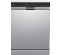 Midea MDWEF1433D(SS)-WG-UK Freestanding Full Size Dishwasher With Cutlery Tray, Stainless Steel, C Rated