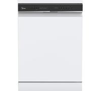 Midea MDWEF1433D(W)-WG-UK 60cm Wide Full Size Freestanding Dishwasher With Cutlery Tray, White, C Rated