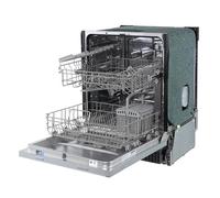 Midea MDWPB1303L(S)-WG-UK Integrated Dishwasher, 13 Place Settings, Full Size Built-In, D Energy Rated, Multiple Wash Programmes, Quiet Operation, Adjustable Racks, LED Display