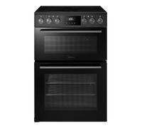 Midea MFO24EME4R118-BK 60cm Wide Double Oven Electric Cooker with Ceramic Hob - Black