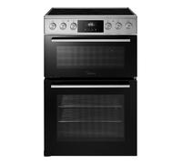 Midea MFO24EME4R118-SS 60cm Wide Double Oven Electric Cooker with Ceramic Hob - Stainless Steel