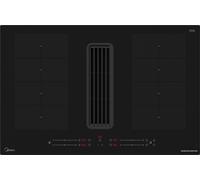Midea MIH740Y078B Induction Extractor Hob - Black - For Ducted/Recirculating Ventilation, Black