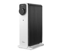 Midea Oil Filled Radiator, 2300W, 11-Fin Portable Electric Heater with Knob Controls, Adjustable Thermostat, 3 Heat Settings, Tip-Over & Overheat Protection, UltraQuiet Operation for Office & Home Use