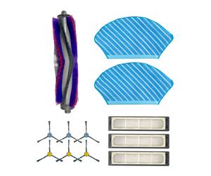 Midea Spare Parts Kit: Side Brush×6pcs, Main Brush×1pc, HEPA Filter×3pcs, Moppin