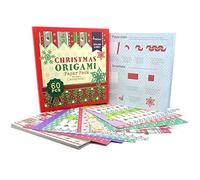 Mideer 60 Piece Christmas Junior Origami Paper Folding Bumper Pack Double Sided Japanese Kami Sculpture with Xmas Bunting, Make Your Own Decorations and Paperchain Design Instructions