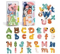 Mideer Magnetic Alphabet, 26 Uppercase & 26 Lowercase Letters, Cute Animal Magnets for Fridge, Educational ABC Spelling Learning Tools Games Toys Refrigerator Magnet for Kids, Toddlers 3 4 5 Years Old