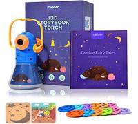 Mideer Storybook Torch - New Version with 12 Stories - Moonlight Projector - Kids Projector with 12pcs Story Reels - Toddler Flashlight Toys with 12 Classical Fairy Tale - Birthday Gift for Age 2 3 4