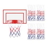 MIDELONG 4 Pcs Mini Basketball Nets, Small Basketball Hoop Net 8 Loops Basketball Nets Replacement for 8"-10.25" Basketball Rims Little Basket Ball Net for Room Indoor Outdoor