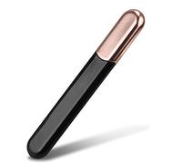 MiDenso Premium Crystal Nail File with Case, Crystal Diamond Salon Best Beauty Nail Buffer for Natural and Acrylic Nails, Christmas Gift for Women and Men, Black Gold
