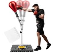 MidFerry Punching Bag for Adults with Floor Sticker - Height Adjustable Suction Cup Base Boxing Bag with Stand, Boxing Equipment, Reflex Bag, Floor Sticker Help The Speed Bag Adhere More Securely