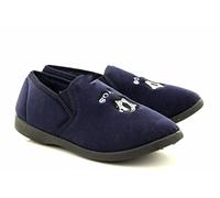 'MIDFIELD' TWIN GUSSET FOOTBALL SLIPPER - Navy - size C2