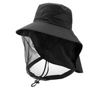 Midge Head Net Hat Black Nylon Mosquito Head Net with Hat Portable Face Net Mesh Bug Insect Hats Midge Face Cover Sun Hats with Netting Quick Dry Sun Protection for Hiking Camping Climbing Fishing