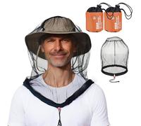 Midge Net for Head 2 Pack, Mosquito Head Net with Drawstring & Storage Bag | Extra Large & Long, Bug Insect Protection for Hiking Fishing Camping