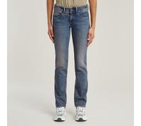 Midge Slim Straight Jeans - Medium blue - Women 28-30