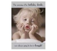 Midget Gems Humorous Birthday Card (PIG-CH182A) - Morning After Birthday Drinks - Suitable for Him/For Her - From Pigment